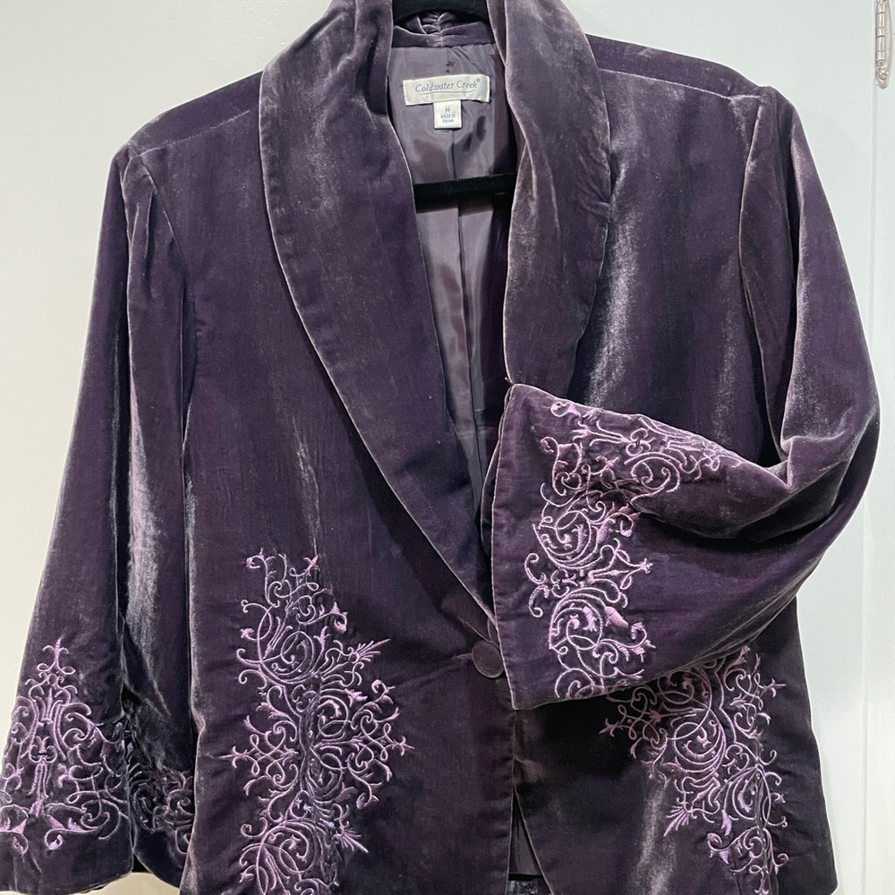 Deep purple velvet jacket